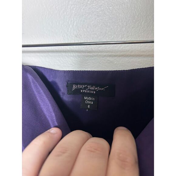 Betsey Johnson Dress sz 6 Purple Black Lace y2k Strapless cupcake Dance goth - Picture 4 of 5